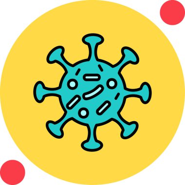 Virüs ikonu vektör illüstrasyonu 