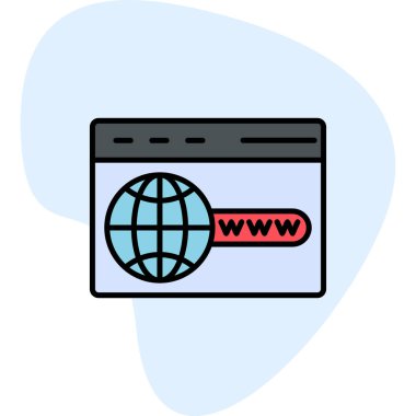 Web tarayıcı simgesi, vektör illüstrasyonu basit tasarım