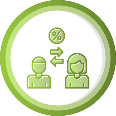 Kişiler Arası Zeka simgesi, vektör illüstrasyonu 