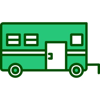 Camper van simge vektör çizim