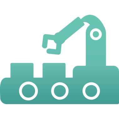 Otomasyon web simgesi, vektör illüstrasyonu