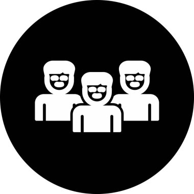 bir grup insan simgesi vektör illüstrasyon tasarımı 