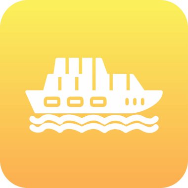 Yolcu gemisi. Web simgesi basit illüstrasyon