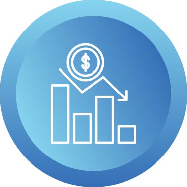 Kayıp grafik simgesi basit tasarımı 