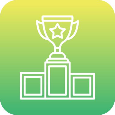 Galibiyet kupa vektör simgesi