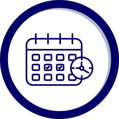 Zamanlama simgesi, vektör illüstrasyonu