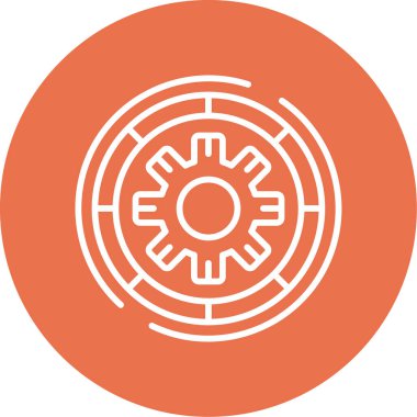 Görev yerine getirilen simge vektör illüstrasyonu         