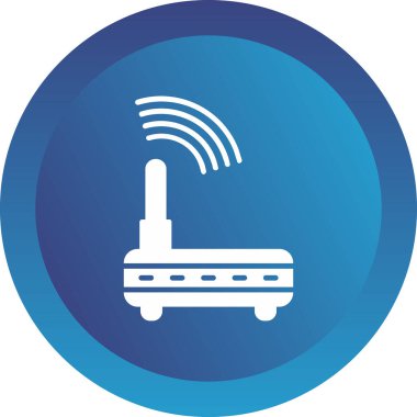 WiFi yönlendirici kutsal kişilerin resmi, vektör çizim