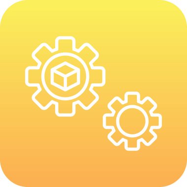 Vitesli ayar simgesi, vektör illüstrasyonu basit tasarım