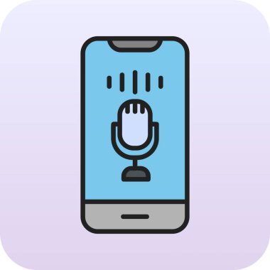 ses kontrolü, mikrofon web simgesi, basit vektör illüstrasyonu 