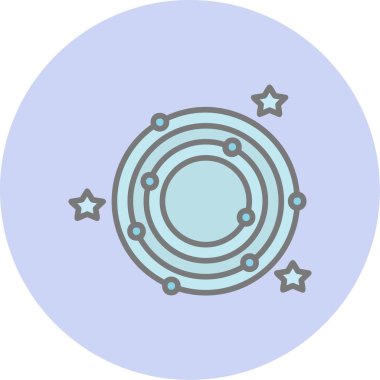 Galaxy web simgesinin vektör illüstrasyonu 