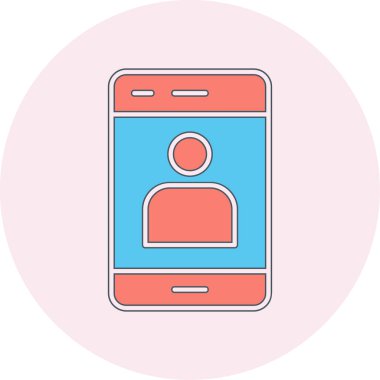 Mobil Kullanıcı simgesinin vektör çizimi