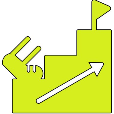 Adımlar web simgesinin vektör illüstrasyonu