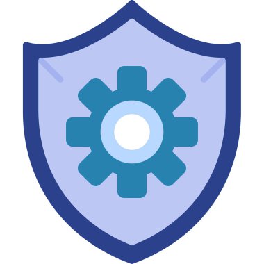 vites işaretli kalkan, vektör çizimi basit tasarım