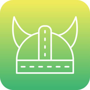 Viking Miğfer simgesi, vektör illüstrasyonu basit tasarım