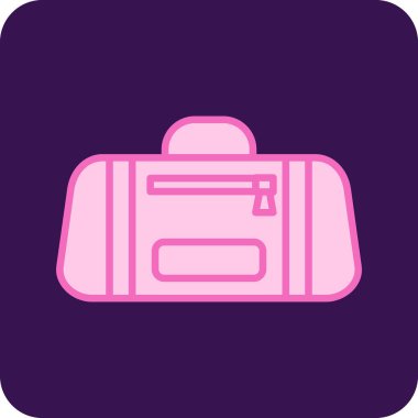 Spor çantası simgesi, vektör illüstrasyonu