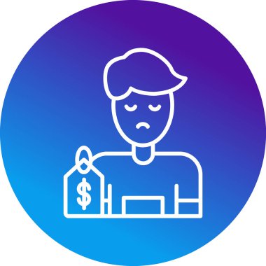 Çocuk kaçakçılığı. Web simgesi vektör illüstrasyonu