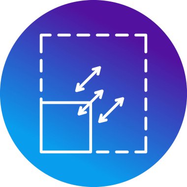 Ölçeklendirilebilirlik simgesi, vektör illüstrasyonu basit tasarım