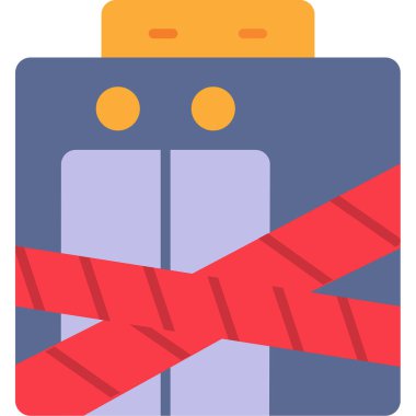 Asansör simgesi, vektör illüstrasyonu basit tasarım