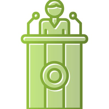 Podyum simgesinin vektör illüstrasyonu, kavram açıkla              