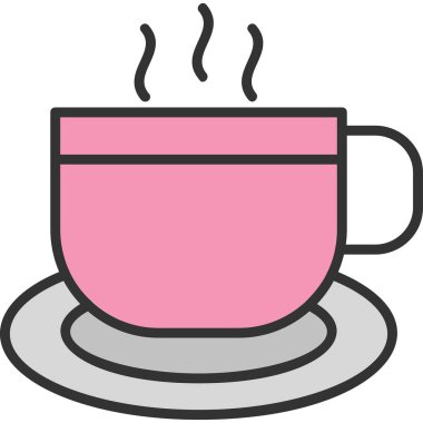 Kahve. Web simgesi basit illüstrasyon 