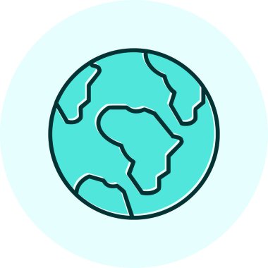 toprak küresi simgesi, vektör illüstrasyonu basit tasarım