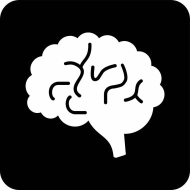 Beyin. Web simgesi basit illüstrasyon 