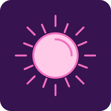 Güneş. Web simgesi basit illüstrasyon 