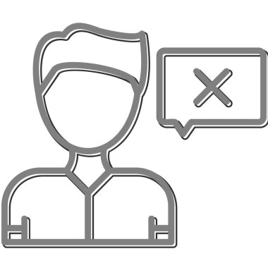 Düz simge, vektör gösterimi yanıtla 