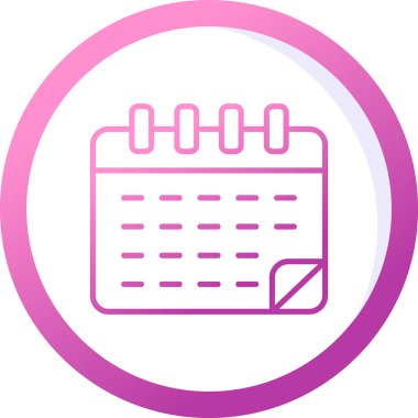 Takvim simgesi, vektör illüstrasyonu basit tasarım