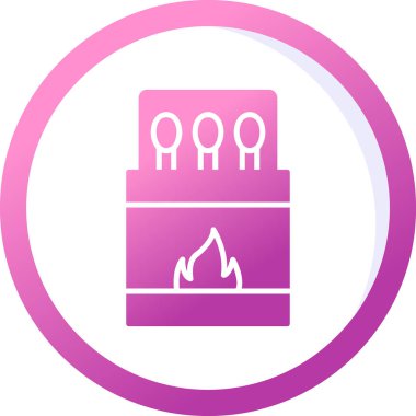 Kibrit. Web simgesi basit illüstrasyon 