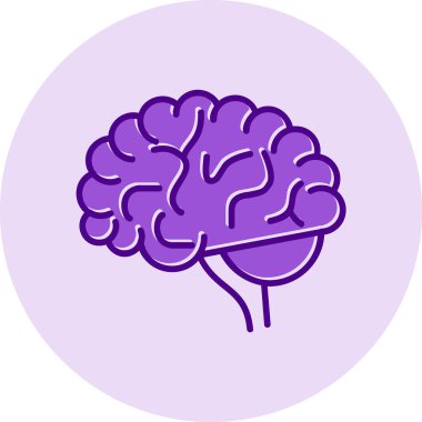 Beyin. Web simgesi basit illüstrasyon 