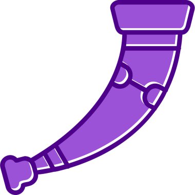 Boynuz. Web simgesi basit illüstrasyon