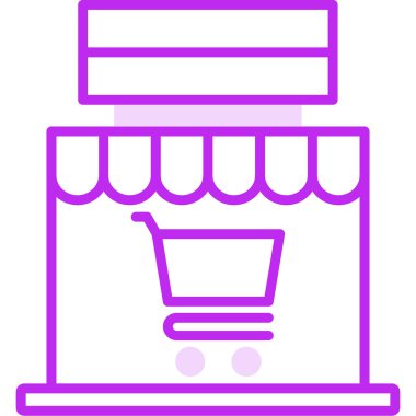 Alışveriş. Web simgesi basit illüstrasyon 