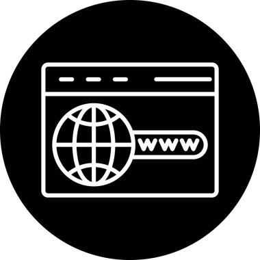 Web tarayıcı simgesi, vektör illüstrasyonu basit tasarım