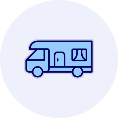 karavan web simgesi basit illüstrasyon