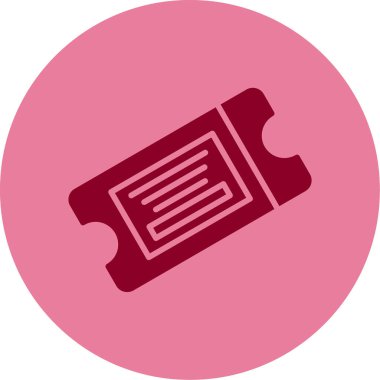 Bilet. Web simgesi basit illüstrasyon