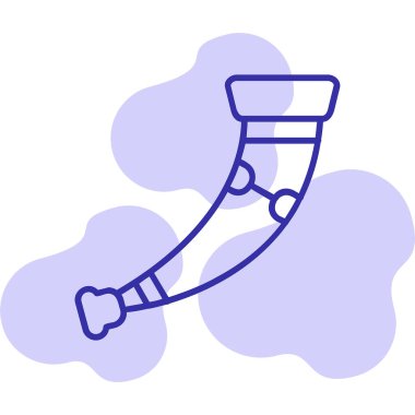 Boynuz. Web simgesi basit illüstrasyon