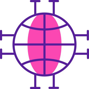 Dünya çapında web simgesi vektör illüstrasyonu               