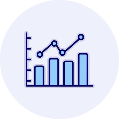 bar çizelgesi simgesi, vektör illüstrasyonu 