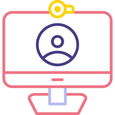 Video Arama simgesi, düz tasarım