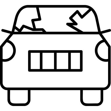 Kırık araba simgesi vektör illüstrasyonu