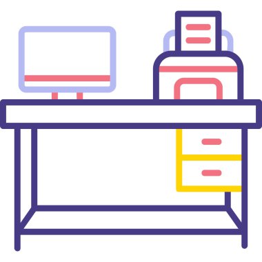 işyeri web simgesi vektör illüstrasyonu