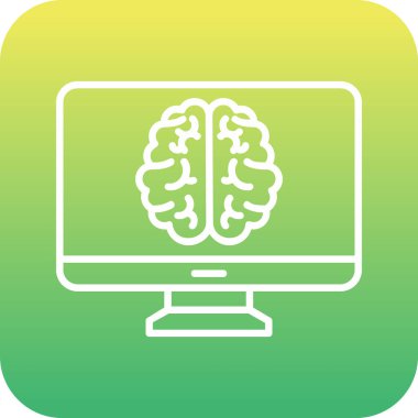 bilgisayar ekranı simgesi, vektör illüstrasyonu basit tasarım