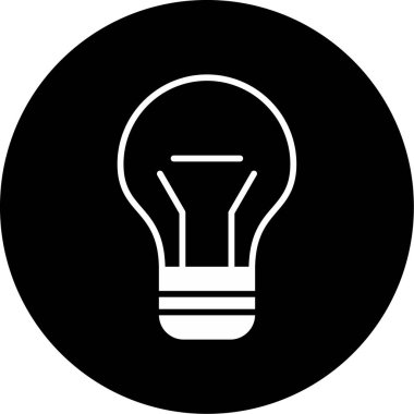 ampul simgesi, vektör illüstrasyonu 