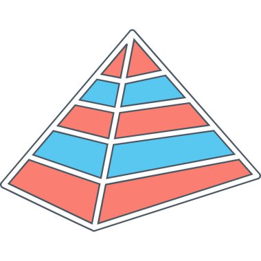 Piramit ağ simgesi vektör illüstrasyonu