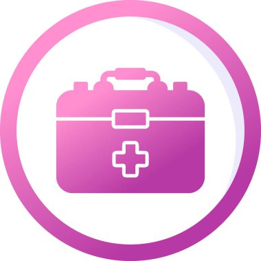 İlk Yardım Kit web simgesi, vektör illüstrasyonu 