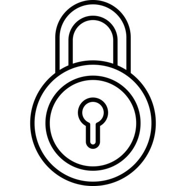 Kilit simgesi basit vektör çizim