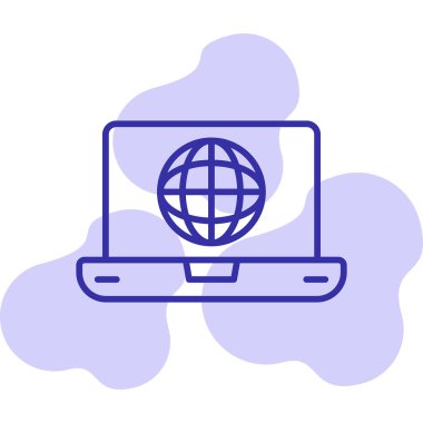 İnternet web simgesi basit illüstrasyon 