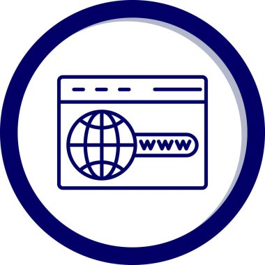 Web tarayıcı simgesi, vektör illüstrasyonu basit tasarım